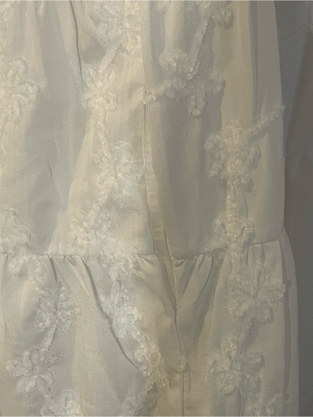 Sweet Baltic Born White Floral  Embroidered Button Front Sundress - Picture 10 of 14